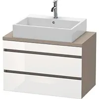 Duravit DuraStyle 80 x 47,8 cm, weiß hochglanz/basalt matt,