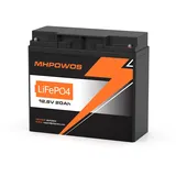 LiFePO4 12V 20Ah Deep Cycle Batterie, 12V 20A LiFePO4 Batterie mit 20A BMS Schutz und 6000 Zyklen Lithiumbatteri für Solaranlage, Antriebsräder, Kinderwagen, Fischfinder, Outdoor-Camping, Roller