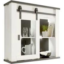 Home Affaire Hängeschrank HOME AFFAIRE "Sherwood", weiß (pinie weiß dekor), B:93cm H:90cm T:31cm, Holzwerkstoff, Schränke, Hängeschrank, mit Scheunentorbeschlag aus Metall, Höhe 90 cm