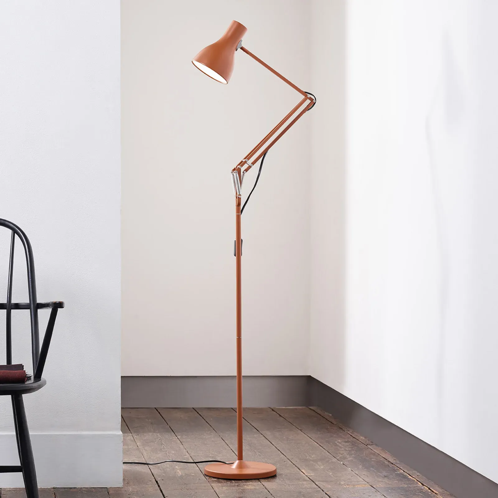 Stehleuchte Anglepoise, Type 75, Braun / Rost, für Arbeitszimmer / Büro, Metall, Industrielles Design - 141
