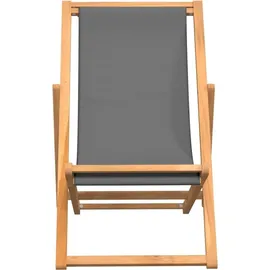 vidaXL Gartenstuhl Liegestuhl 56 x 105 x 96 cm grau