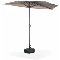 Sweeek Balkonschirm Ø 250 cm - Gerader Halbschirm Sonnenschirm