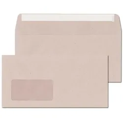 ÖKI 1000er-Pack Briefumschläge DIN lang - mit Fenster / grau grau, 22.9x11.4 cm