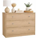 Wellhome Kommode Ebro 73 x 31 x 69 cm Eiche
