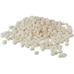 Relaxdays Marmorkies, 5kg, Dekosteine, 5 - 15mm, Kieselsteine, Gartenkiesel, Beet, Blumentopf, Grab, Zierkies, weiß