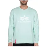 Alpha Industries Herren Basic Pullover Sweatshirt, Blickdicht, Mint, M