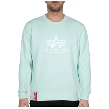 Alpha Industries Herren Basic Pullover Sweatshirt, Blickdicht, Mint, M