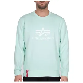 Alpha Industries Herren Basic Pullover Sweatshirt, Blickdicht, Mint, M