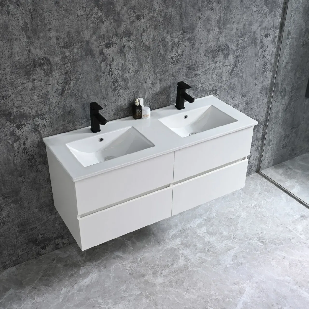 Neuesbad Serie 70 Waschtischset B:120, T:46, H:50cm, weiss NBHT10121