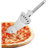 Pizzaschneider,Pizzaroller,Pizzaschere TAIZER Pizzaschieber Edelstahl Pizza Schneidemesser Pizzaschneider mit Rutschfestem Griff Antihaftbeschichteter Pizza Schneider für Kuchen,Teig,Waffeln