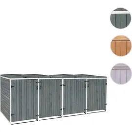 MCW Mülltonnenverkleidung H74 126 x 98 cm grau-weiß