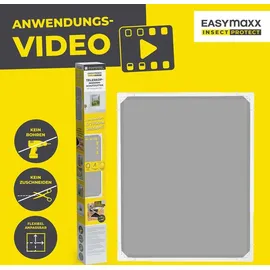 EasyMaxx Teleskop-Insektenschutzgitter 2er-Set 80 x 100 cm Weiß