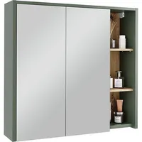 Vicco Badspiegelschrank Viola, Grün/Artisan, 80 x 75 cm mit