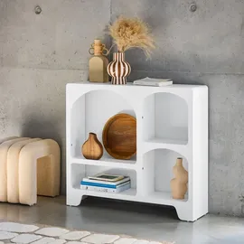 sweeek Organisches Sideboard mit 4 Fächern weiß 90cm - Weiß - Weiß