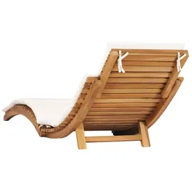 vidaXL Sonnenliege 94 x 54 x 24 cm Cremeweiß