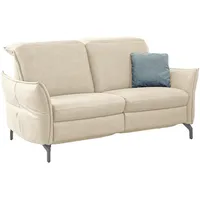 Livetastic 2-Sitzer-Sofa, Ecru, Metall, 154x89x109 cm, Made in EU, Hocker erhältlich, Armteil links, rechts, Wohnzimmer, Sofas & Couches, Sofas, 2-Sitzer Sofas