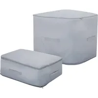 fivava Platzsparender Komprimierender Organizer,Aufbewahrung für Bettdecken,Kleidung Aufbewahrung,Aufbewahrungstasche(Beige,L+XL)