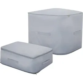 fivava Platzsparender Komprimierender Organizer,Aufbewahrung für Bettdecken,Kleidung Aufbewahrung,Aufbewahrungstasche(Beige,L+XL)