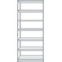 Kerkmann Grundregal Metall 96 x 225 x 30 cm lichtgrau
