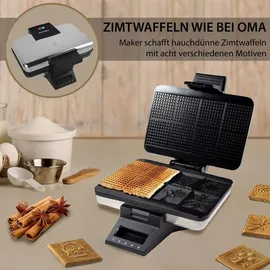 Syntrox Chef Maker ZWE-8 Edelstahl Zimtwaffelautomat