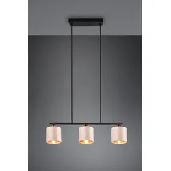 Trio 319000344 Pendelleuchte Julieta 3x40W | E14 | IP20 - schwarz, beige