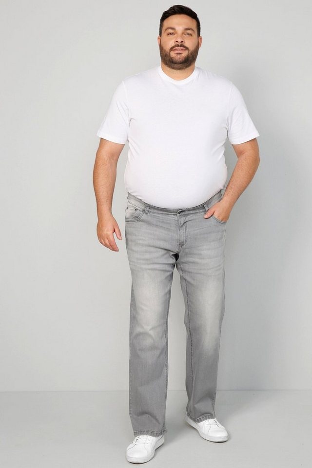 Men Plus 5-Pocket-Jeans Men+ Jeans 5-Pocket Bauchfit bis 41 grau|grün 41