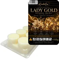 WonderWax Duftwachs Wax Melts Lady Gold – Parfume Collection, 6 Duftwachs Kreise aus Sojawachs für Duftlampe & Aromalampe, vegane Wax Melts, Rau...