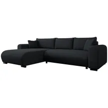 Mirjan24 Eckcouch Cord 5-Sitzer Schwarz