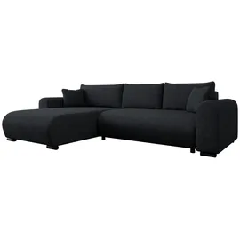 Mirjan24 Eckcouch Cord 5-Sitzer Schwarz