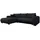 Mirjan24 Eckcouch Cord 5-Sitzer Schwarz