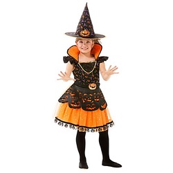 Kürbis-Hexe-Kleid für Kinder