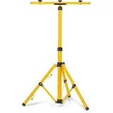 Froadp Teleskop Stativ Strahler für Baustrahler LED Arbeitsbeleuchtung, Klappbare LED Flutlicht Standfuß Höhenverstellbar bis 150 cm, Tragbare Baustrahler Halterung für 1-2 Sicherheitsbeleuchtung