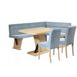 Home Affaire Eckbankgruppe »Laros Sitzgruppe, Eckbank, Stühle, Tisch«, (Set, 4tlg Set), perfekt für Küche, Esszimmer, Wohnzimmer, Bestseller, blau