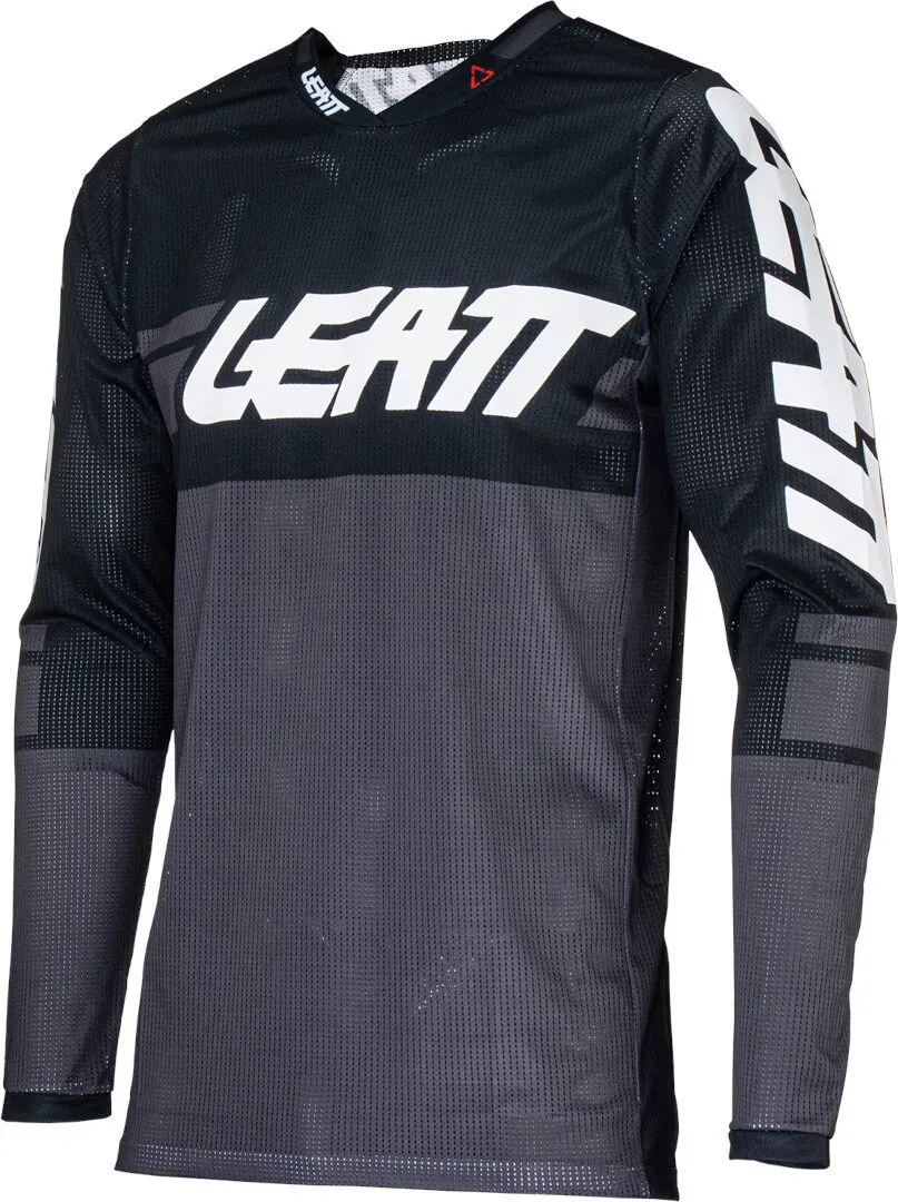 Leatt 4.5 X-Flow 2024 Motocross Jersey, schwarz-grau, Größe S für Männer