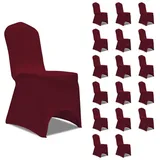 vidaXL Stretch-Stuhlhussen Burgunderrot 18 Stk.