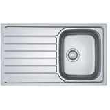Franke Spark SKL 611-86 rechts Einbauspüle edelstahl 860 x 500 mm Drehknopfventil