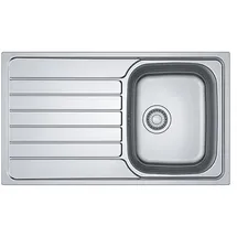 Franke Spark SKL 611-86 rechts Einbauspüle edelstahl 860 x 500 mm Drehknopfventil