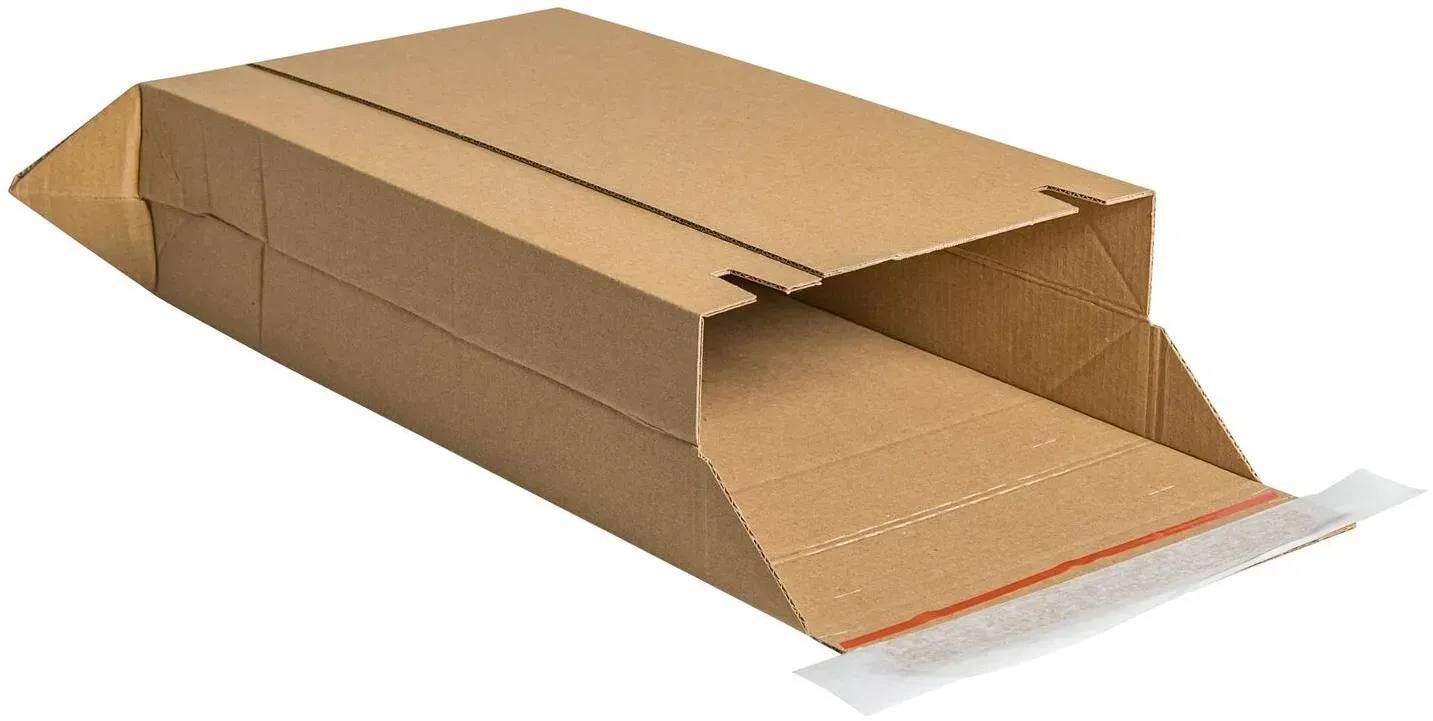 Versandtasche DHL-Kleinpaket 350x250x80 mm (Außenmaß) A4+ aus Wellpappe braun