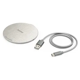 Hama QI-FC10 Metal 10 W, Weiß - Induktions-Ladegerät
