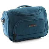 Von Cronshagen Kosmetikkoffer Cloud 2.0 | Kulturtasche aus Polyester | mit abnehmbarem Schulterriemen | Aufsteckfunktion (Petrol)