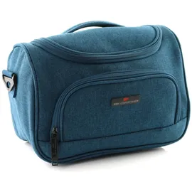 Von Cronshagen Kosmetikkoffer Cloud 2.0 | Kulturtasche aus Polyester | mit abnehmbarem Schulterriemen | Aufsteckfunktion (Petrol)
