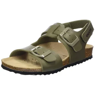 GEOX J Ghita Boy Sandal, Military, 30 EU Schmal
