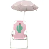 perfk Campingstuhl für Kinder, Klappstuhl mit Sonnenschirm, Leichter Strandstuhl, tragbar für Park, Garten, Ausflüge zum Strand, Anlage