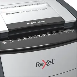 Rexel Optimum AutoFeed+ 750X Aktenvernichter 750 Blatt P4, Partikelschnitt 4 x 28mm,