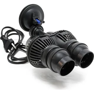 Wiltec SunSun JVP-201A Strömungspumpe 6000 l/h 12 W Aquarium Pumpe mit 2 schwenkbaren Düsen und Saugnapf zur einfachen Befestigung