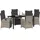 vidaXL 5-teiliges Garten-Ess-Set Hellgrau Poly-Rattan