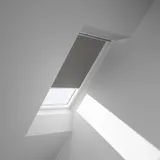 VELUX Verdunkelungsrollo manuell DKL CK02 0705SWL Grau Schiene weiß),