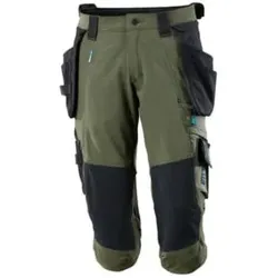 Mascot Dreiviertel-Hose, Hängetaschen, Stretchs Dreiviertel-Hose Größe C58, moosgrün
