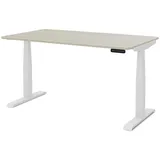 Assmann Electronic Kinderschreibtisch JUNIOR Curved 120 x 121 x 80 cm Holz Eiche Polar weiß/beige