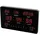 Perel Wanduhr mit LED-Display Rot/Schwarz